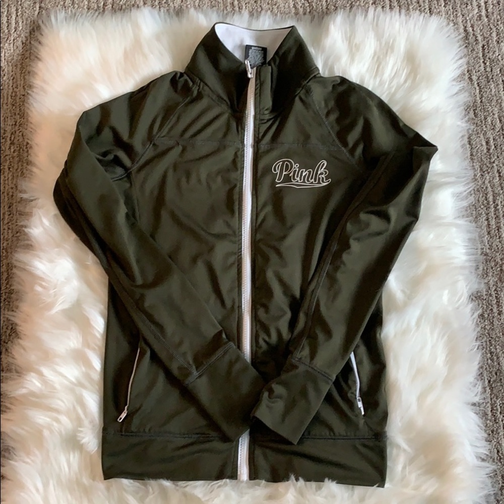 Pink Ultimate Olive Track ZIP-UP Jacket Small